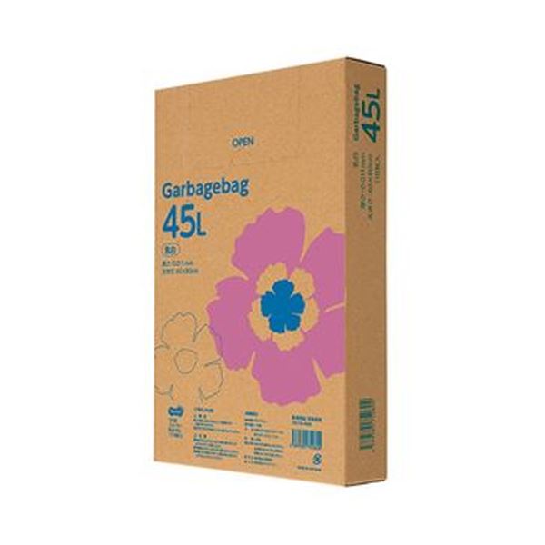（まとめ）TANOSEE ゴミ袋エコノミー乳白半透明 45L BOXタイプ 1箱（110枚）【×20セット】[21]