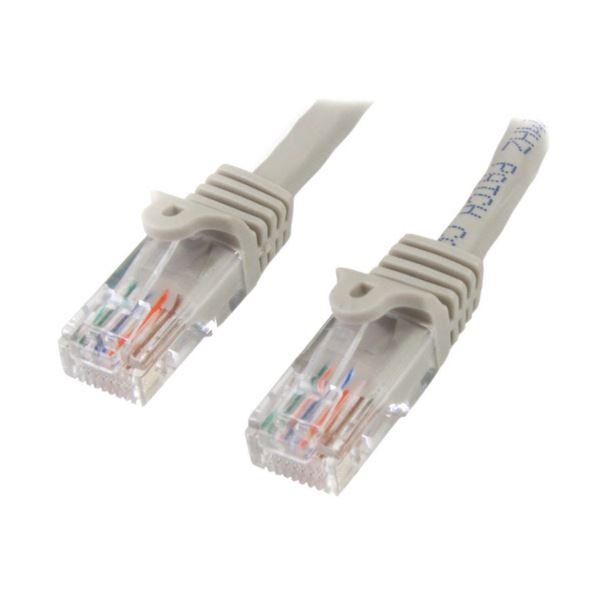 （まとめ）StarTech.com Cat5eLAN有線テレビ 薄墨色 1m 45PAT1MGR 1本 【×10書き割り】[21]