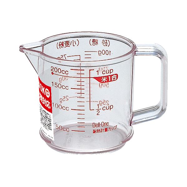 （まとめ）アスベル 耐熱計量カップ R-200 220ml 1個【×10セット】 [21]