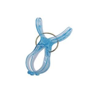 (まとめ) 洗濯バサミ/洗濯用品 【5個入 ブルー】 ポリカーボネイト製 竿ピンチ 【160個セット】[21]