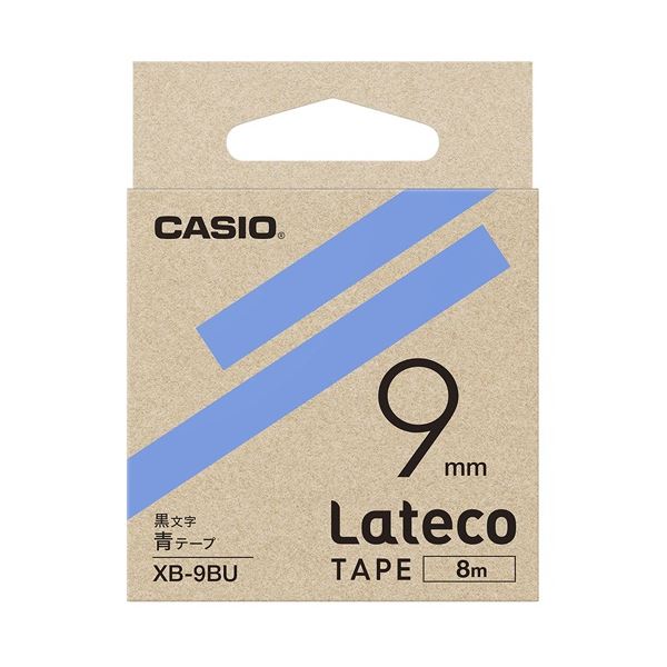 （まとめ）カシオ計算機 ラテコ専用磁気テープXB-9BU 青に黒文字（×10書き割り） [21]