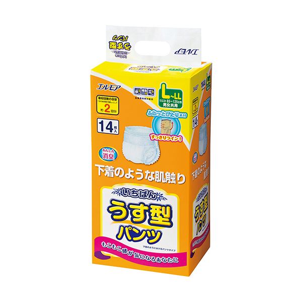（まとめ）カミ商事 エルモア いちばんうす型パンツ L-LL 1パック（14枚）【×5セット】[21] 6,310円