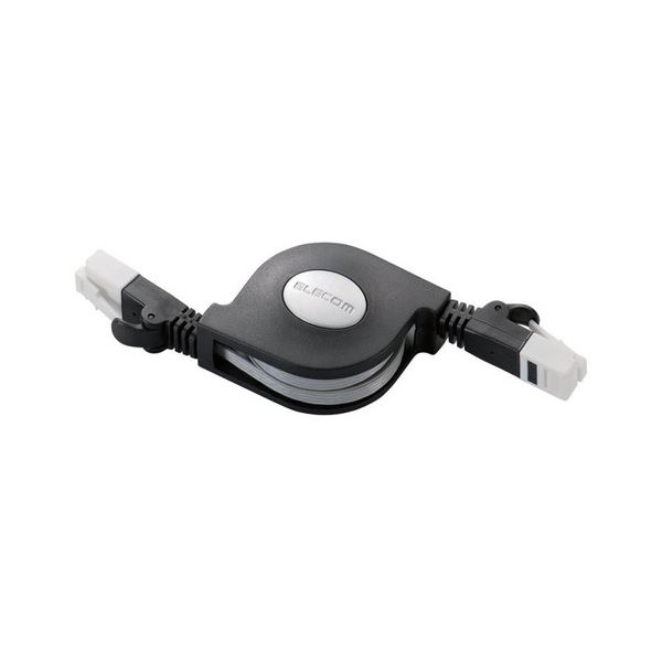（まとめ）エレコムツメ折れ押しとどめる巻取りローカルエリアネットワーク有線テレビ(Cat6) 黒いこと 1.5m LD-MCTGT/BK 1個【×2書き割り】[21]