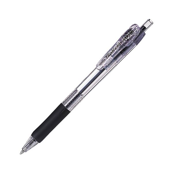 (まとめ) ゼブラ 油性ボールペン タプリクリップ 0.7粍 黒 BN5-BK 1本  【×100書き割り】[21]
