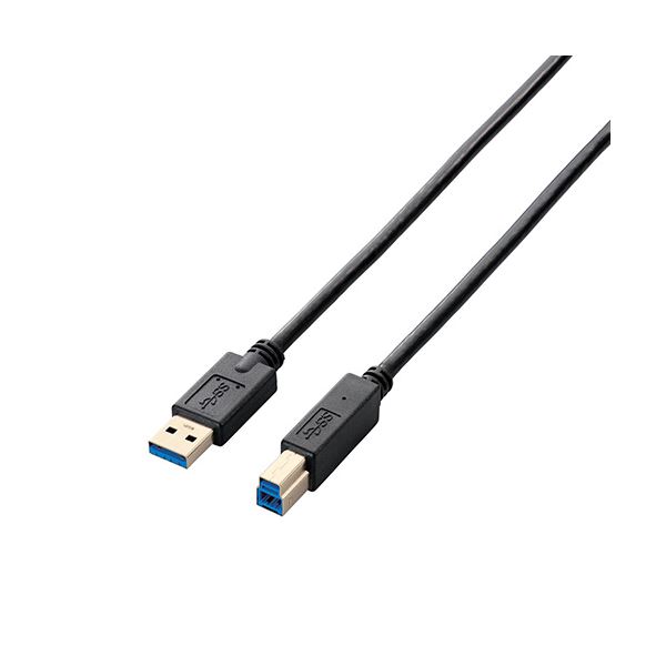 【5個書き割り】エレコム USB3.0有線テレビ/A-B手合い/標準尺度/0.5m/黒いこと USB3-AB05BKX5[21]