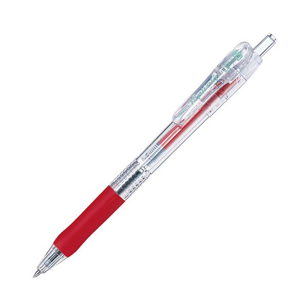 (まとめ) ゼブラ 油性ボールペン タプリクリップ 0.4粍 赤 BNH5-R 1本  【×100書き割り】[21]