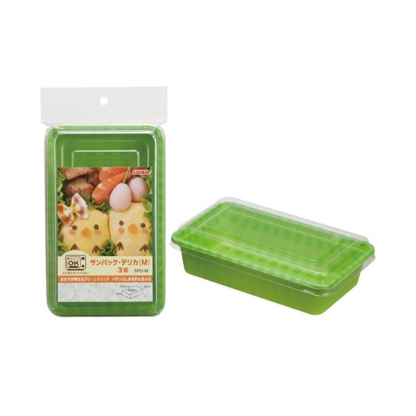 (まとめ) ボンネット容器に並べる/使い捨て食器 【M 3組入】 上蓋付き添い人 本体陰電子範囲可 『サンパック・デリカ』 【×160個書き割り】[21]