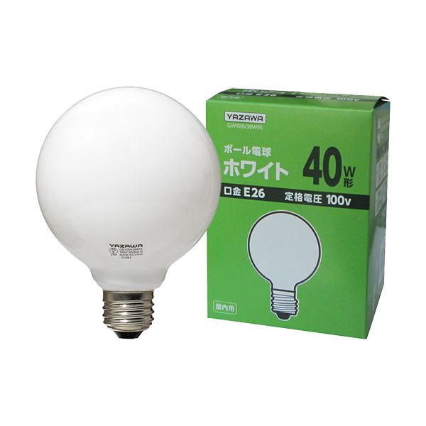 どんぶり鉢白熱電球 40W形 白いこと 【×10書き割り】[21]