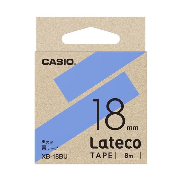 （まとめ）カシオ計算機 ラテコ専用磁気テープXB-18BU青に黒文字（×10書き割り） [21]