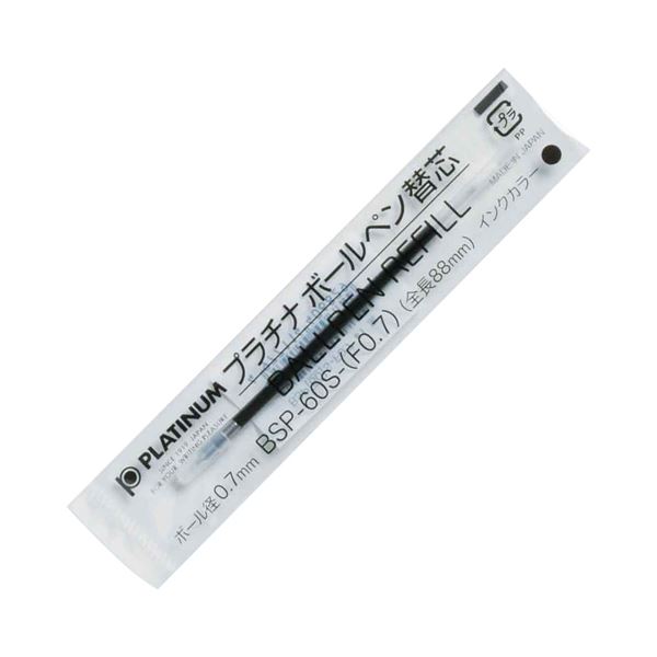 (まとめ) プラチナ 油性ボールペン替芯 0.7mm黒 ダブルアクション用 BSP-60S-（F0.7）#1 1セット（10本） 【×30セット】[21]
