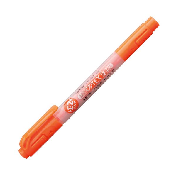 (まとめ) ゼブラ 螢光オプテックス2 EZ オレンジ色 WKT11-OR 1本  【×100書き割り】[21]