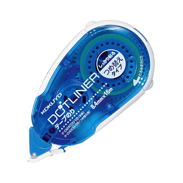 (まとめ) コクヨ 磁気テープのり 一点ラインドライブ しっかり貼る手合い 本体 8.4mm×16m タ-DM400N-08 1書き割り(10個)  【×5書き割り】[21]