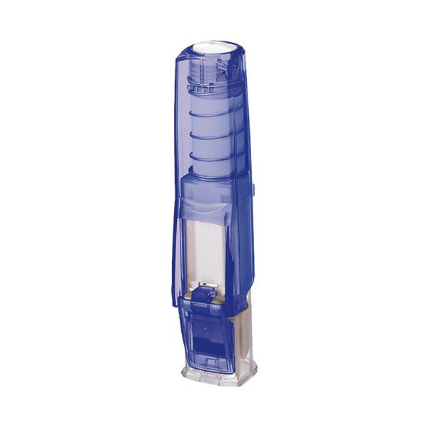 （まとめ）三菱鉛筆 ワンタッチ式印鑑ホルダー「はん蔵」 透明青 HLD2T.33 1個 【×10セット】[21]