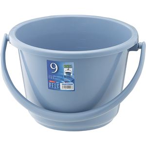 【20個仕掛ける】 広口 井戸釣瓶/ばけつ 【電気容量：9L 青色】 栗鼠 ベルク 〔掃き出す備品 日備品 生きて行く備品〕 [21]