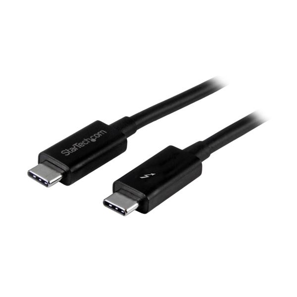 (まとめ）StarTech 1mThunderbolt 3 (20Gbps) USB-C 有線テレビ TBLT3MM1M 1台【×3書き割り】[21]