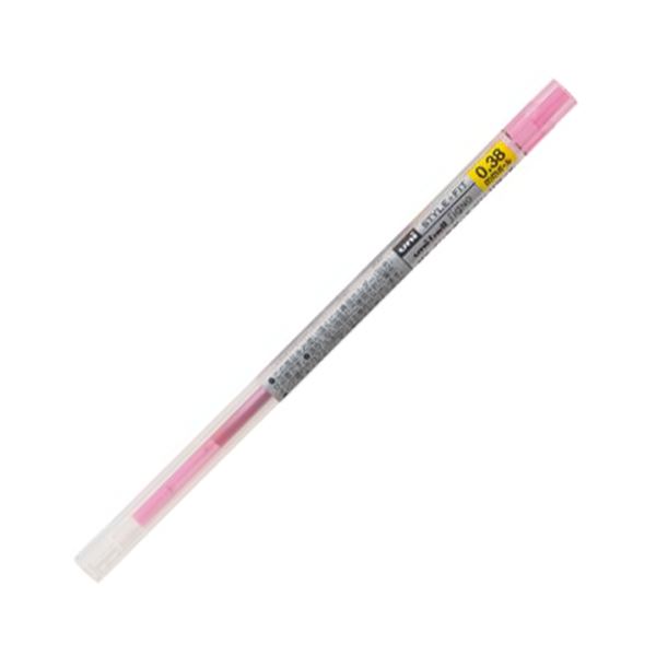 (まとめ) 三菱鉛筆 ゲルインクボールペンスタイルフィット 替芯 0.38粍 サクラ色サクラ色 UMR10938.66 1書き割り（10本）  【×10書き割り】[21]