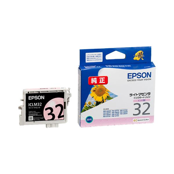 (まとめ) エプソン EPSON インキ薬莢 ライトマゼンタ ICLM32 1個  【×10仕掛ける】[21]
