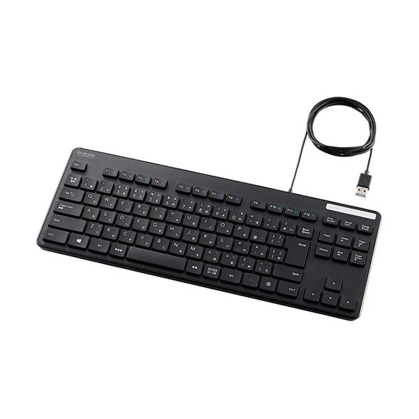 エレコム 抗菌有線薄型コンパクトキーボード ブラック TK-FCM107KBK 1台[21]