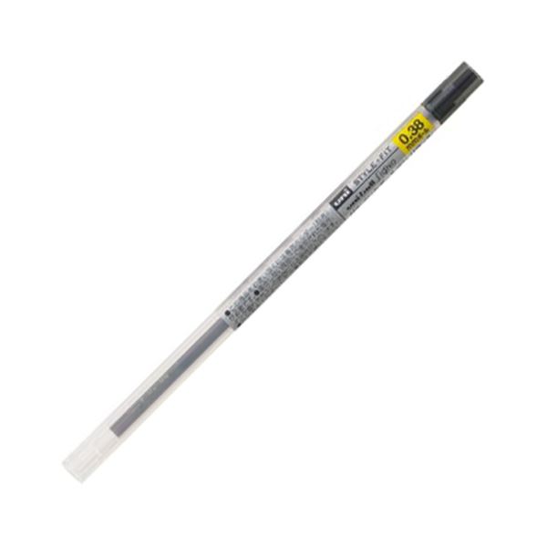 (まとめ) 三菱鉛筆 ゲルインクボールペンスタイルフィット 替芯 0.38粍 黒いこと UMR10938.24 1書き割り（10本）  【×10書き割り】[21]