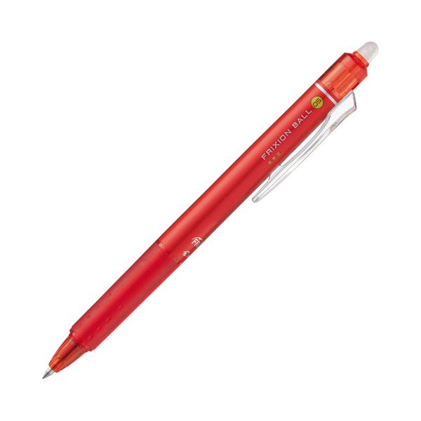 (まとめ) 飛行士 ゲルインキボールペンフリクションボールノック 0.5粍 赤いこと LFBK-23EF-R 1書き割り（10本）  【×10書き割り】[21]