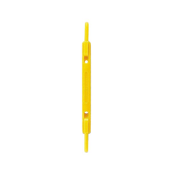 (まとめ) リヒトラブ ルーパーファスナー 足間隔80mm 約150枚収容 2穴 黄 F-1-5 1パック(5本) 【&times;100セット】[21]｜家具・インテリア雑貨　カグール