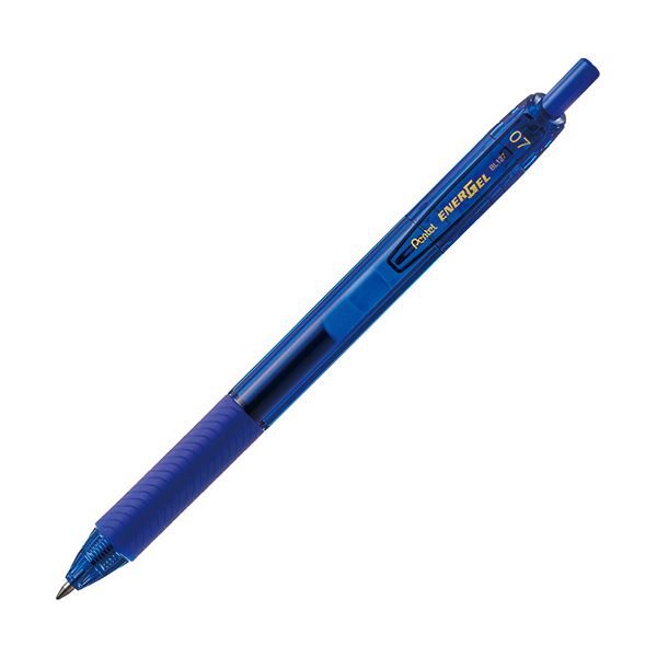 （まとめ）ぺんてる ゲルインキボールペン エナージェルエス 0.7粍 青 BL127-C 1書き割り（10本） 【×10書き割り】[21]