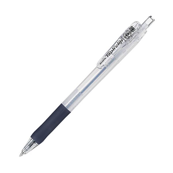(まとめ) ゼブラ 油性ボールペン タプリクリップ0.7粍 黒 （軸色 白） BN5-W 1本  【×100仕掛ける】[21]