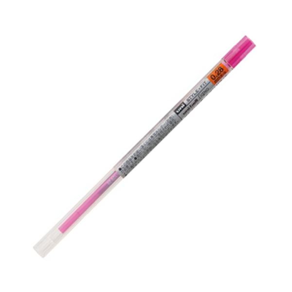 (まとめ) 三菱鉛筆 ゲルインクボールペンスタイルフィット 替芯 0.28粍 もの言う花サクラ色 UMR10928.68 1書き割り（10本）  【×10書き割り】[21]