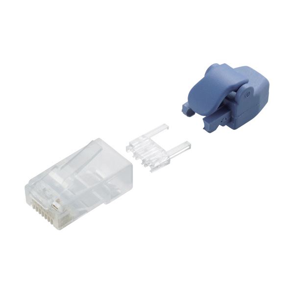 （まとめ）エレコム RJ45繋ぎ(Cat6単線ヨリ線似ている) LD-6RJ45T10/TP 1風呂敷き包み(10個)【×3仕掛ける】[21]
