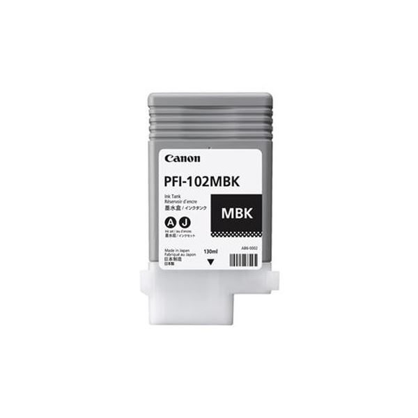 (まとめ）キヤノン インクタンク PFI-102顔料マットブラック 130ml 0894B001 1個【×3セット】[21]