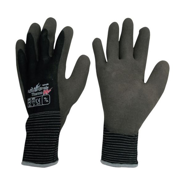 (まとめ) 東和コーポレーション PowerGrabThermo W 10/XL ブラック/ダークブラウン PG-348-XL 1双 【×5セット】[21]