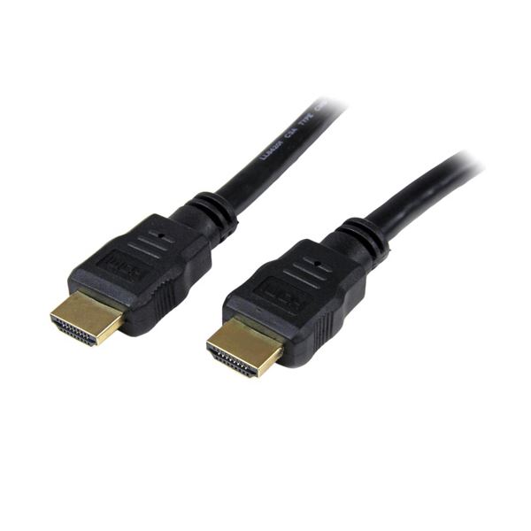 （まとめ）StarTechハイスピードHDMIケーブル HDMI-HDMIケーブル 4k対応 ブラック 5m HDMM5M 1本【×2セット】[21]