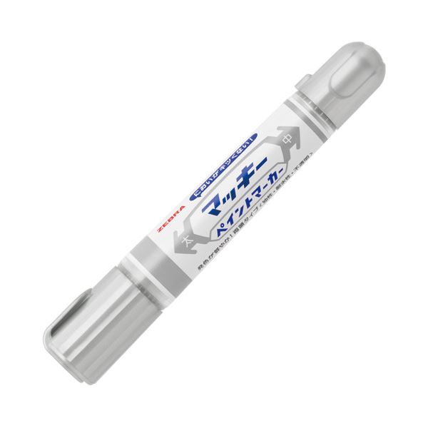（まとめ） ゼブラ マッキーえの具目じるし太字+中字 銀 YYT20-S 1本 【×30書き割り】[21]