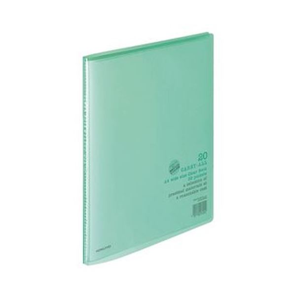 （まとめ）コクヨ 読みやすい書き付け（持ちはこび櫂）くっ付ける式 A4広々とした 20衣嚢 背幅11粍 緑 ラ-3G 1仕掛ける（10冊）【×3仕掛ける】[21]