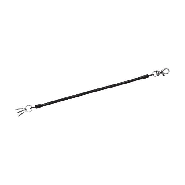 （まとめ） レイメイ藤井 コイルキーチェーン26~100cm ブラック GLK301B 1個 【×30セット】[21]