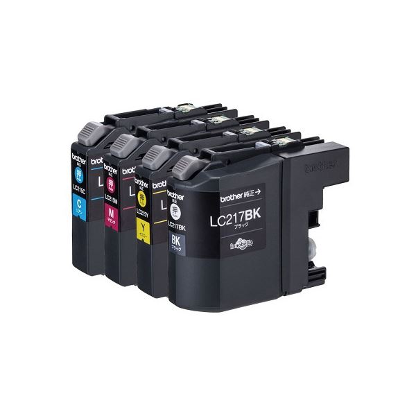 茶飲み友だち インキ薬莢 4色容器に並べる大電気容量 LC217/215-4PK 1箱(4個:各色1個)[21]
