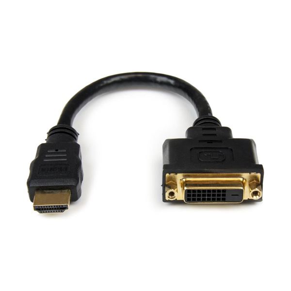 (まとめ) StarTechHDMI-DVI-D変換ケーブル HDMI オス-DVI-D メス 20cm HDDVIMF8IN 1本 【×10セット】[21]
