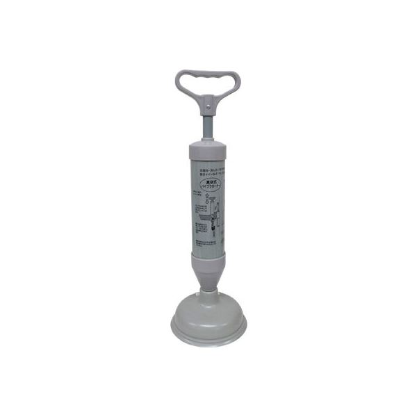 真空式パイプクリーナー/排水口掃除用品 【グレー 幅幅15.5cm】 強力パワー 洗面台 流し台 和・洋式トイレ対応 【24個セット】[21]