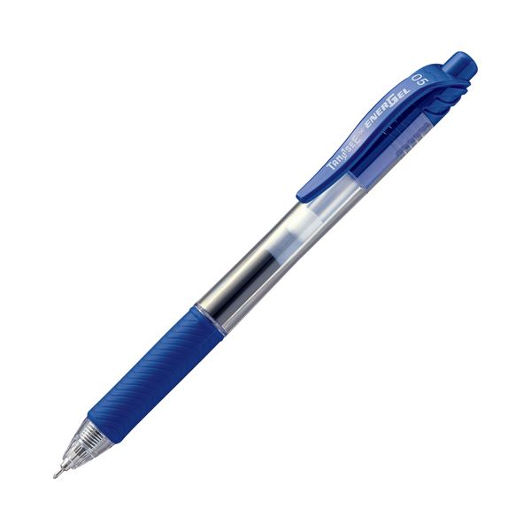(まとめ) TANOSEE 撃ち当てる式ゲルインクボールペン 針手合い 0.5粍 青 1本  【×100書き割り】[21]