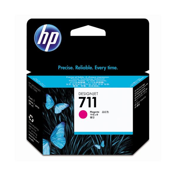 (まとめ) HP711 インクカートリッジ マゼンタ 29ml 染料系 CZ131A 1個 【×10セット】[21]