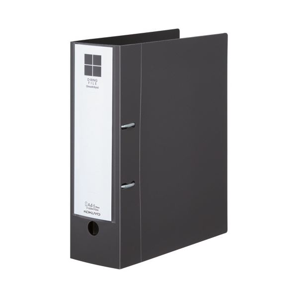 (まとめ) コクヨ Dリングファイル(スムーススタイル) A4タテ 700枚収容 背幅95mm ダークグレー フ-UDS470DM 1冊 【×5セット】[21]