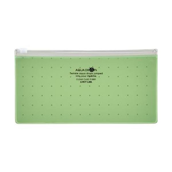 （まとめ）リヒトラブ AQUA DROPsクリヤーケース PEN（通帳）黄緑 F-5301-6 1枚【×50セット】[21]