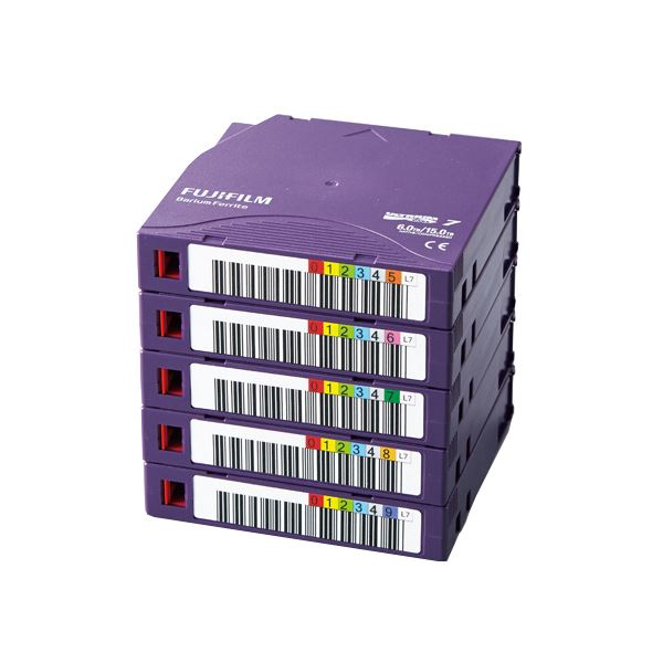 富士フイルム LTO Ultrium7資料薬莢 バーコード付け紙(横型)付 6.0結核症 LTO FB UL-7 OREDPX5Y1容器に並べる(5巻)[21]