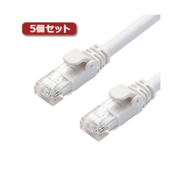 5個書き割り エレコム ローカルエリアネットワーク有線テレビ/CAT6A/判定基準/5m/白いこと LD-GPA/WH5X5[21]