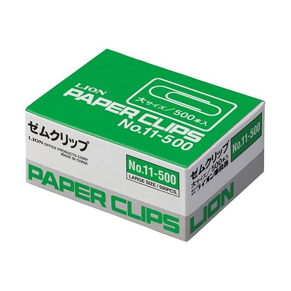 (まとめ) 百獣の王事務器 クリップ 大 28粍 No.11-500 1箱(500本) 【×20書き割り】[21]