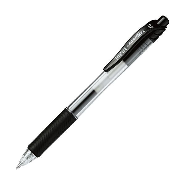 (まとめ) TANOSEE 殴りつける式ゲルインクボールペン 0.7粍 黒 1本  【×300書き割り】[21]