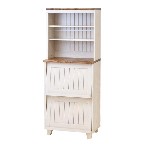 カントリー フラップキャビネット W60&times;D40（43.5）&times;H151cm 【組立品】【代引不可】[21]｜家具・インテリア雑貨　カグール