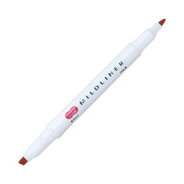 （まとめ）ゼブラ 伝達ルート目じるし マイルドライナーマイルドレッド WKT7-MR 1書き割り（10本）【×10書き割り】[21]