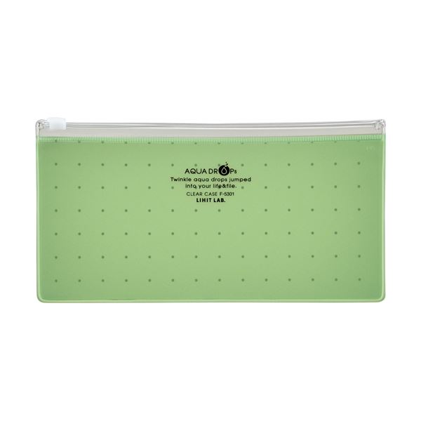 （まとめ）リヒトラブ AQUA DROPsクリヤーケース PEN（通帳）黄緑 F-5301-6 1枚【×30セット】[21]