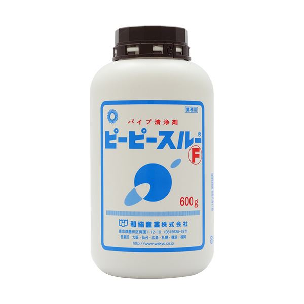 （まとめ）戮力製造 お勤め用導管洗い濯ぎ剤ピーピースルーF 600g 1個【×5仕かける】[21] 日用消耗品-その他